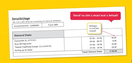 factuur detailbijlage